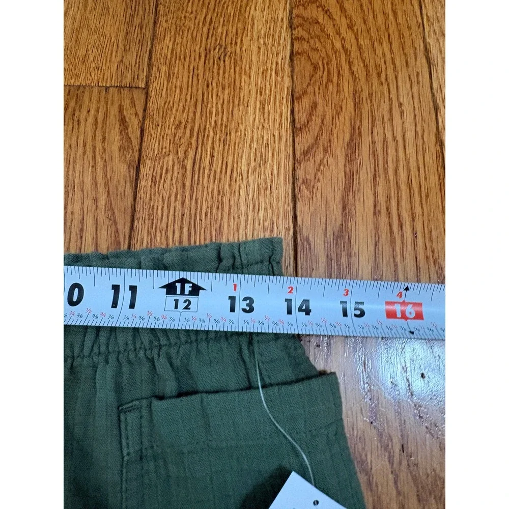Old Navy Girls XL 14-16 Green Cotton Gauze Pull On Shorts NWT